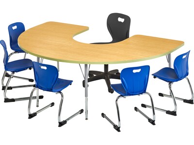 Alumni Explorer Armless Ergonomic Polypropylene Task Chair, Black (C-EXPL-GL-BL-BL)