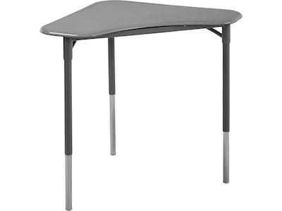 Alumni Boomerang 36W Collaborative Student Desk, Metallic/Gray Spectrum (T-BOOM282836-MT-GS-NO-HP-A