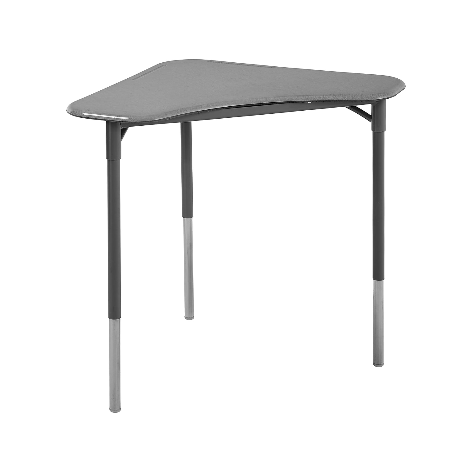 Alumni Boomerang 36W Collaborative Student Desk, Metallic/Gray Spectrum (T-BOOM282836-MT-GS-NO-HP-AD-M)