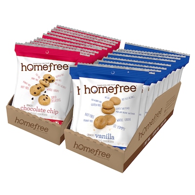 HomeFree Gluten Free Cookies Variety Pack, 1.1 oz., 20/Box (600-00264)