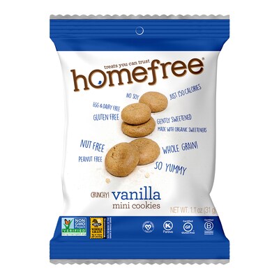 HomeFree Gluten Free Cookies Variety Pack, 1.1 oz., 20/Box (600-00264)