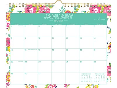 2023 Blue Sky Day Designer Peyton White 11 x 8.75 Monthly Wall Calendar (103629-23)