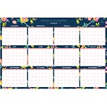2023 Blue Sky Day Designer Peyton Navy 36 x 24 Yearly Dry-Erase Wall Calendar, Reversible (103632-