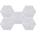 Versare SoundSorb Wall-Mounted Acoustic Hexagon, 12H x 12W, Marble Gray, 5/Pack (7825080)