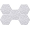 Versare SoundSorb Wall-Mounted Acoustic Hexagon, 12H x 12W, Marble Gray, 5/Pack (7825080)