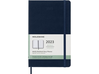 2023 Moleskine 5 x 8.25 Weekly & Monthly Planner, Sapphire Blue (8056420859744)