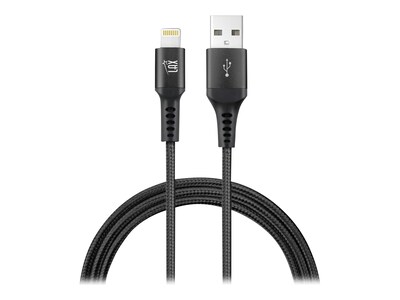 LAX Gadgets Lightning to USB Cable for iPhone/iPad/iPod touch, Black (LX-4BK)