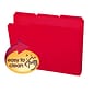 Smead Poly File Folder, 1/3-Cut- Tab Letter Size, Red, 24 per Box (10501)