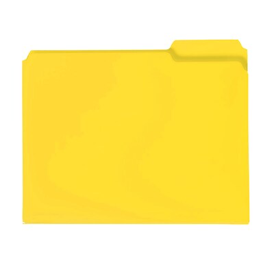 Smead Poly File Folders, 1/3-Cut Tab, Letter Size, Yellow, 24/Box (10504)