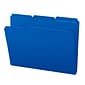 Smead Poly File Folder, 1/3-Cut- Tab Letter Size, Blue, 24/Box (10503)