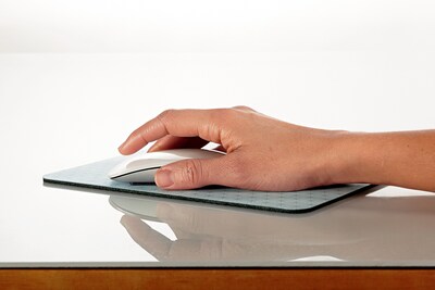 3M™ Precise™ Foam Non-Skid Mouse Pad, White Bitmap (MP114-BSD1)