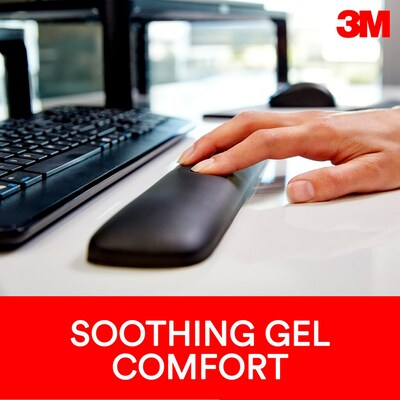 3M Gel Wrist Rest for Keyboards, Black, Soothing Gel Technology for Comfort and Support (WR85B)