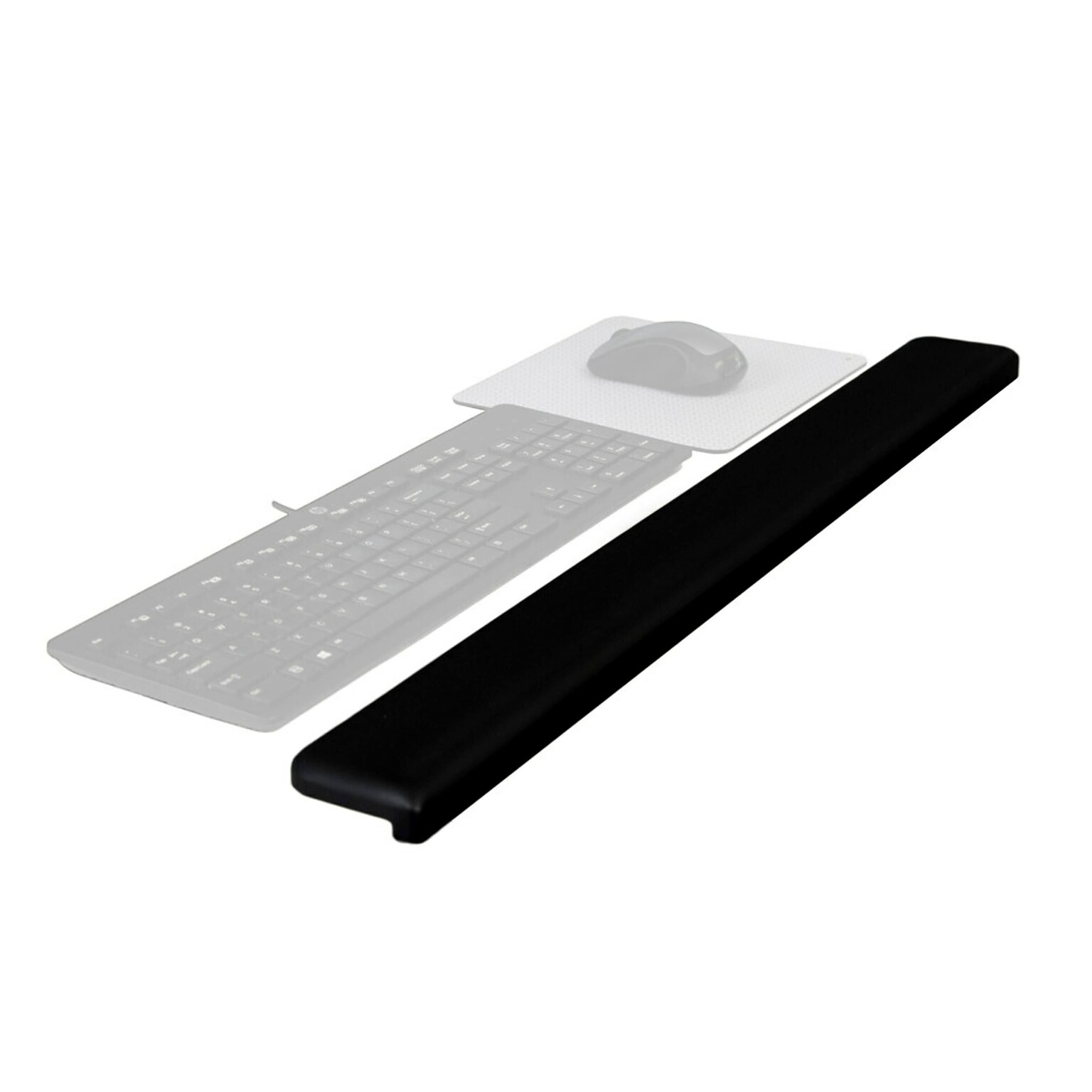 3M™ Gel Wrist Rest for Standing Desks, Non-Slip Back, Black (WR200B)