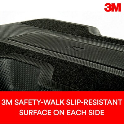 3M™ Foot Rest for Standing Desks, Use to Sit or Stand, Safety-Walk™ Slip-Resistant Surface (FR200B)