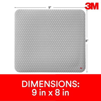 3M™ Precise™ Foam Non-Skid Mouse Pad, White Bitmap (MP114-BSD1)