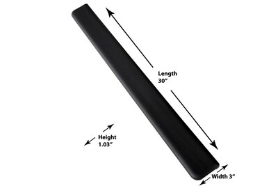 3M™ Gel Wrist Rest for Standing Desks, Non-Slip Back, Black (WR200B)