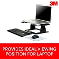 3M Adjustable Laptop Stand, Black, 2 in. of Height Adjustment, Compatible with Docking Stations (LX5