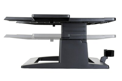3M Adjustable Laptop Stand, Black, 2 in. of Height Adjustment, Compatible with Docking Stations (LX500)
