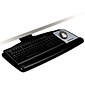 3M™ Knob Adjust Keyboard Tray, 25.5 x 12 Wood Platform, 17 Track, Black, Wrist Rest and Mouse Pad(AKT60LE)
