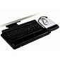 3M Knob Adjust Keyboard Tray, 26.75" x 10.5" Adjustable Platform, 17.75" Track, Black, Wrist Rest and Mouse Pad (AKT80LE)