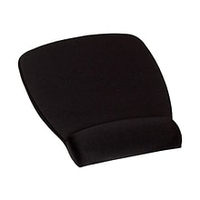 3M™ Mouse Pad with Foam Wrist Rest, Black, Durable Fabric Cover, Anti-microbial Product Protection (