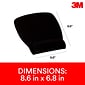 3M Mouse Pad with Foam Wrist Rest, Black, Durable Fabric Cover, Anti-microbial Product Protection (MW209MB)