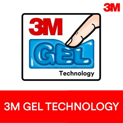 3M Gel Wrist Rest for Keyboards, Non-Skid Base, Black (WR310LE)