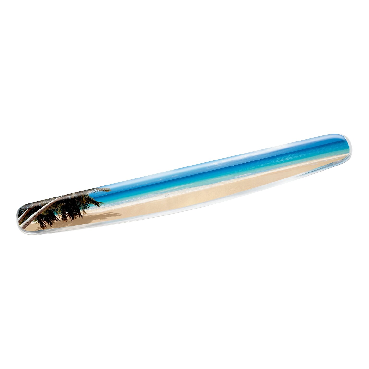 3M™ Wrist Rest for Keyboards, Beach Design, Easy to Clean Cover, Non-skid Backing (WR308BH)