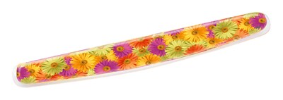 3M™ Gel Wrist Rest for Keyboards, Daisy Design, Easy to Clean Cover, Non-skid Backing (WR308DS)