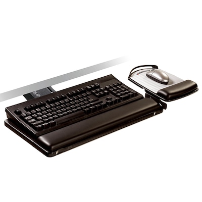 3M™ Sit/Stand Easy Adjust Keyboard Tray with Adjustable Keyboard and Mouse Platform, 23 Track (AKT1