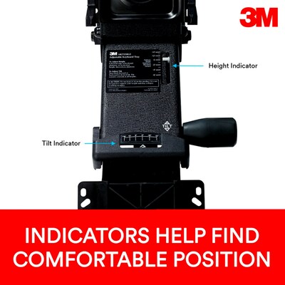 3M™ Sit/Stand Easy Adjust Keyboard Tray with Adjustable Keyboard and Mouse Platform, 23" Track (AKT180LE)