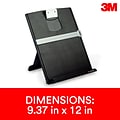 3M Document Stand with Clip & Guide Bar, Black (DH340MB)