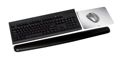 3M™ Gel Wrist Rest for Keyboard and Mouse, Black, Easy Clean Cover, Anti-microbial Product Protection (WR340LE)