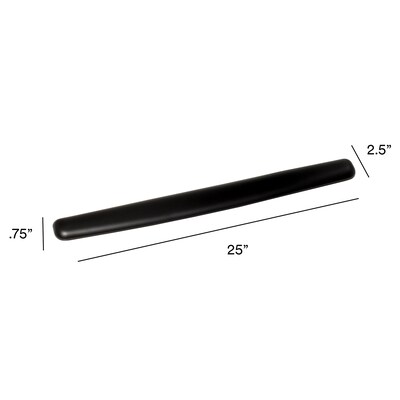 3M™ Gel Wrist Rest for Keyboard and Mouse, Black, Easy Clean Cover, Anti-microbial Product Protection (WR340LE)