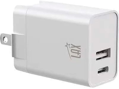 LAX Gadgets USB Wall Charger for Most Smartphones, White (PD20WQCWH)