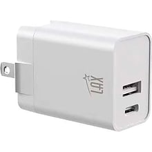 LAX Gadgets USB Wall Charger for Most Smartphones, White (PD20WQCWH)