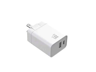 LAX Gadgets USB Wall Charger for Most Smartphones, White (PD20WQCWH)