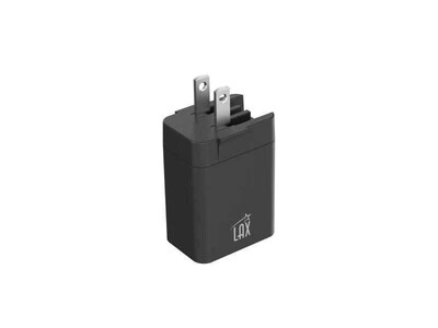 LAX Gadgets USB Wall Charger for Most Smartphones, Black (PD20WQCBK)