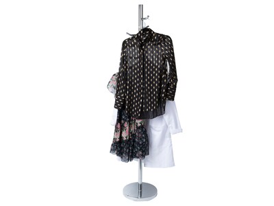 Mind Reader Heavy-Duty Standing Coat Rack with 6 Hooks, Silver, Metal (CRMAG-SIL)