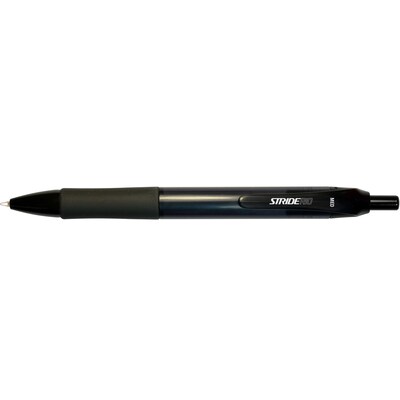 StrideRio Retractable Gel Pen, Medium Point, Black Ink, Dozen (52001)