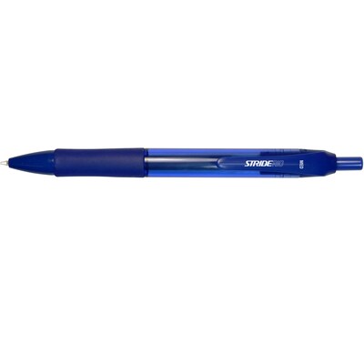 StrideRio Retractable Gel Pen, Medium Point, Blue Ink, Dozen (52002)