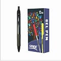 StrideRio Retractable Gel Pen, Medium Point, Black Ink, Dozen (52001)