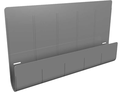 Deflect-O Oasis 16.35 x 24 Standing Desk Privacy Panel Organizer, Gray, 4/Pack (400005X)