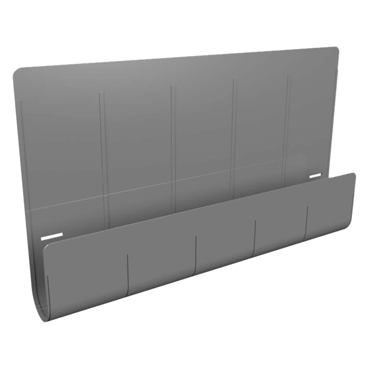 Deflect-O Oasis 16.35 x 24 Standing Desk Privacy Panel Organizer, Gray, 4/Pack (400005X)