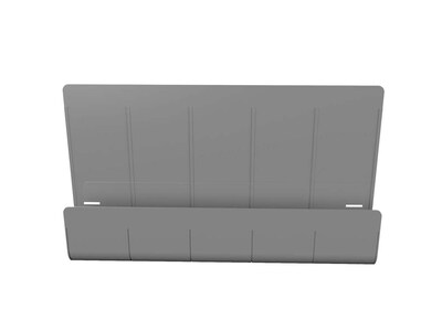 Deflect-O Oasis 16.35" x 24" Standing Desk Privacy Panel Organizer, Gray, 4/Pack (400005X)