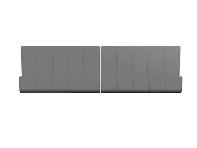 Deflect-O Oasis 16.35" x 24" Standing Desk Privacy Panel Organizer, Gray, 4/Pack (400005X)