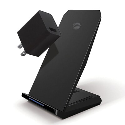 AT&T Wireless Charging Stand with Quick Charge 3.0 Rapid Charger, Black (CETWCS10)