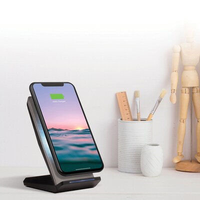 AT&T Wireless Charging Stand with Quick Charge 3.0 Rapid Charger, Black (CETWCS10)