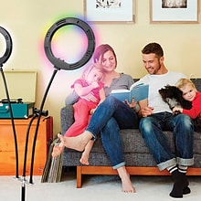 Supersonic PRO Live Stream Double 8 LED Selfie RGB Ring Light with Tripod Stand (SC-2710SR)