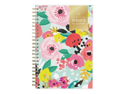 2023 Blue Sky Day Designer Secret Garden Mint 5 x 8 Weekly & Monthly Planner, Multicolor (140103-23)